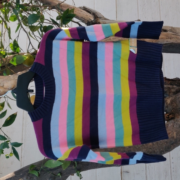 There abouts girls sweater size XS color bold navy stripe - Picture 1 of 7